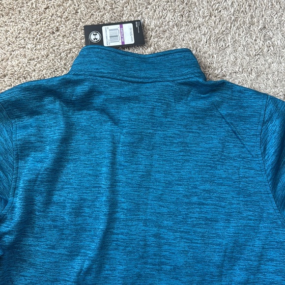 NWT Mens Under Armour Techno Teal Fleece 1/2Zip Pullover Jacket 1320745 Size XXL - Picture 11 of 12